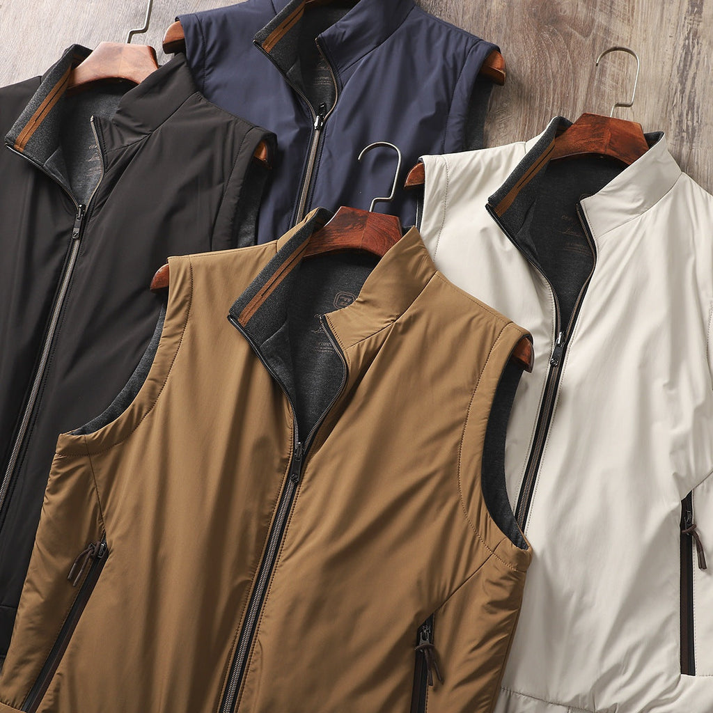 Damián | Chaleco Acolchado Reversible Hombre Cuello Alto