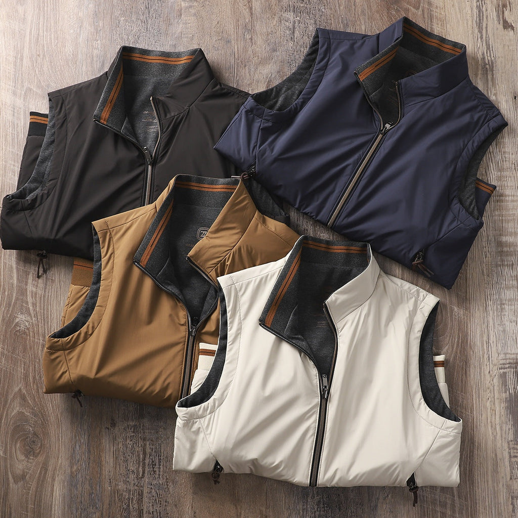 Damián | Chaleco Acolchado Reversible Hombre Cuello Alto