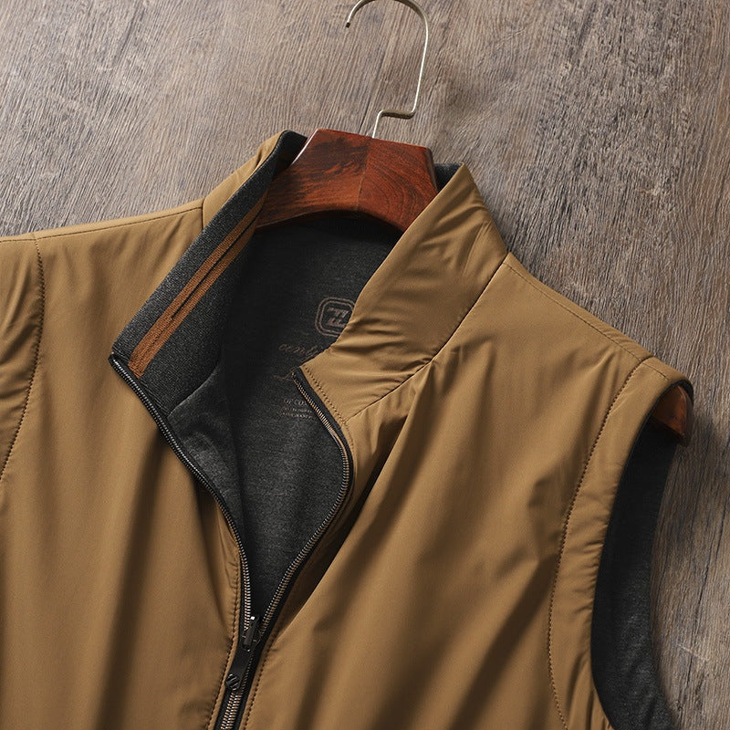 Damián | Chaleco Acolchado Reversible Hombre Cuello Alto