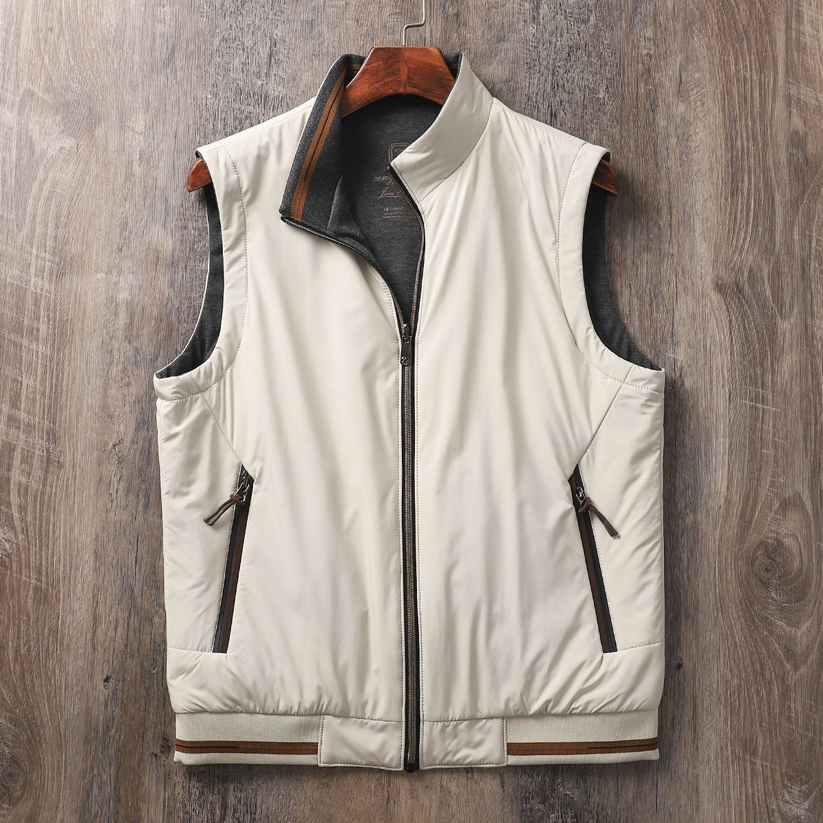 Damián | Chaleco Acolchado Reversible Hombre Cuello Alto