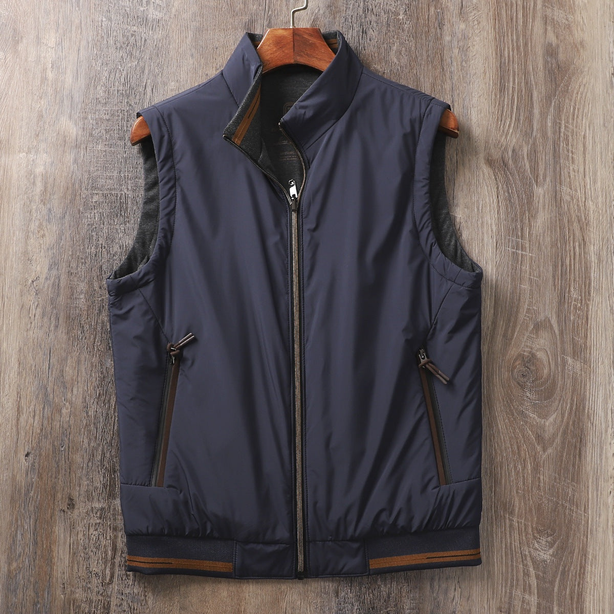 Damián | Chaleco Acolchado Reversible Hombre Cuello Alto
