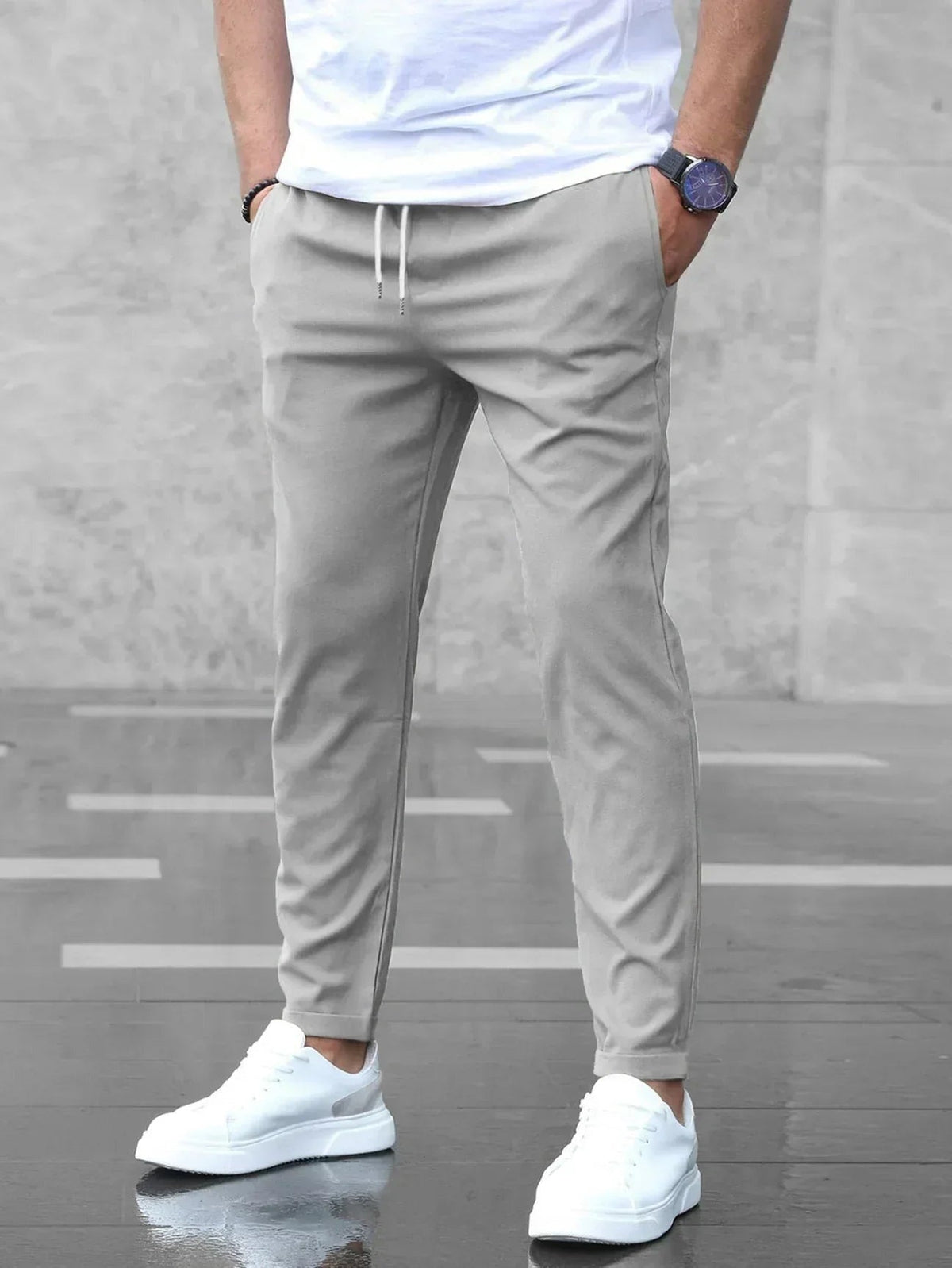 Pantalón Jogger Chino Cintura Elástica para Hombre