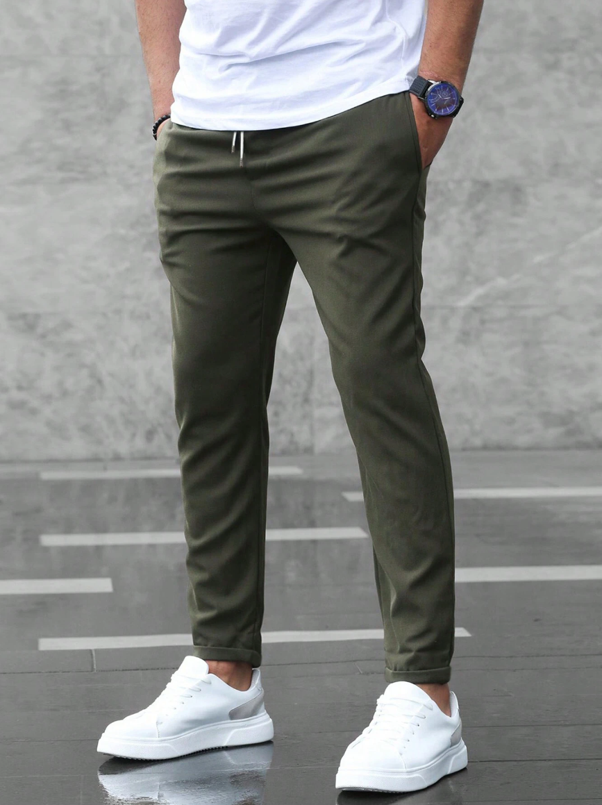 Pantalón Jogger Chino Cintura Elástica para Hombre