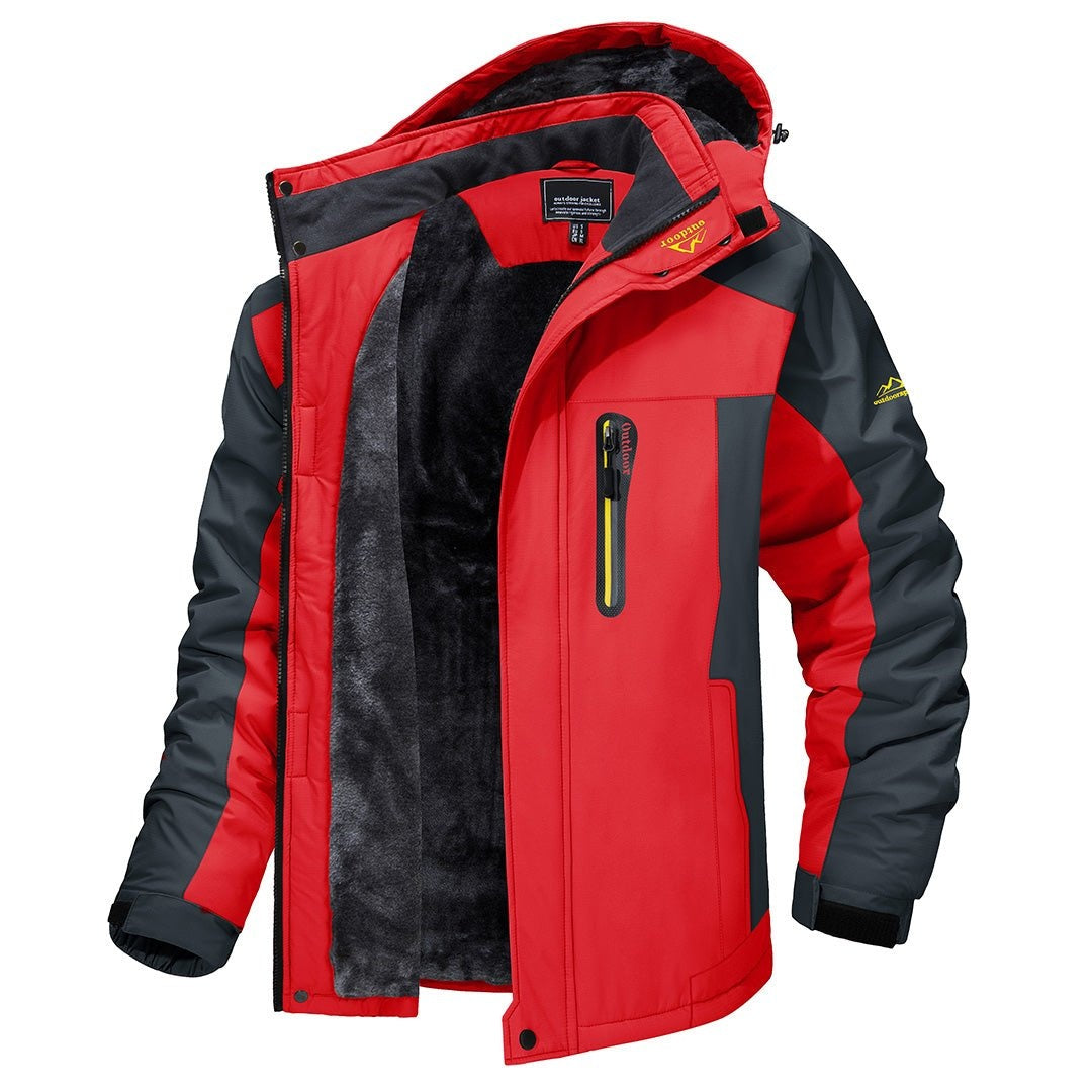 Chaqueta Softshell Impermeable con Forro Polar y Capucha para Hombre