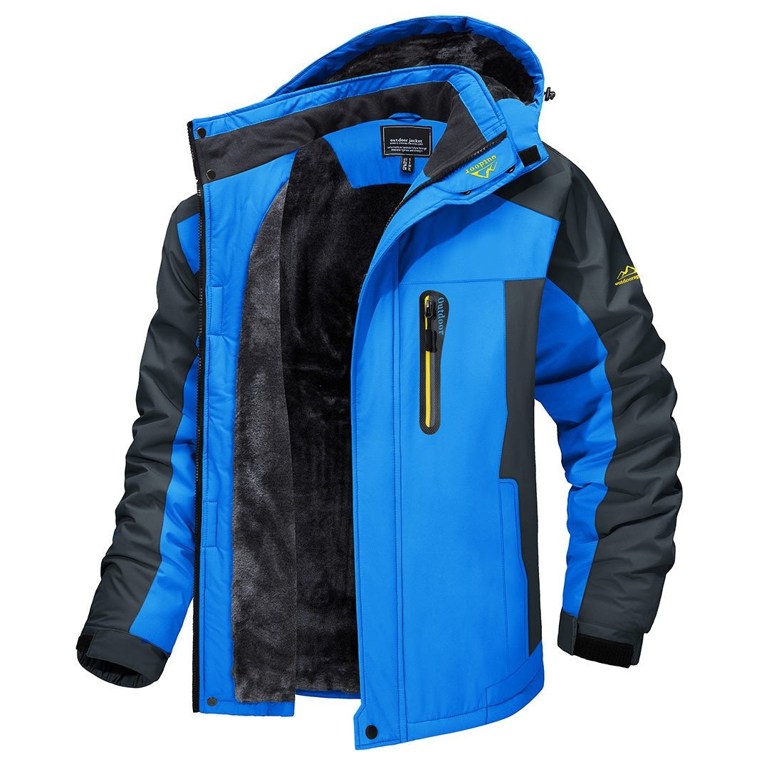 Chaqueta Softshell Impermeable con Forro Polar y Capucha para Hombre