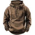 Sudadera Oversize con Capucha, Cordones y Bolsillo Canguro para Hombre