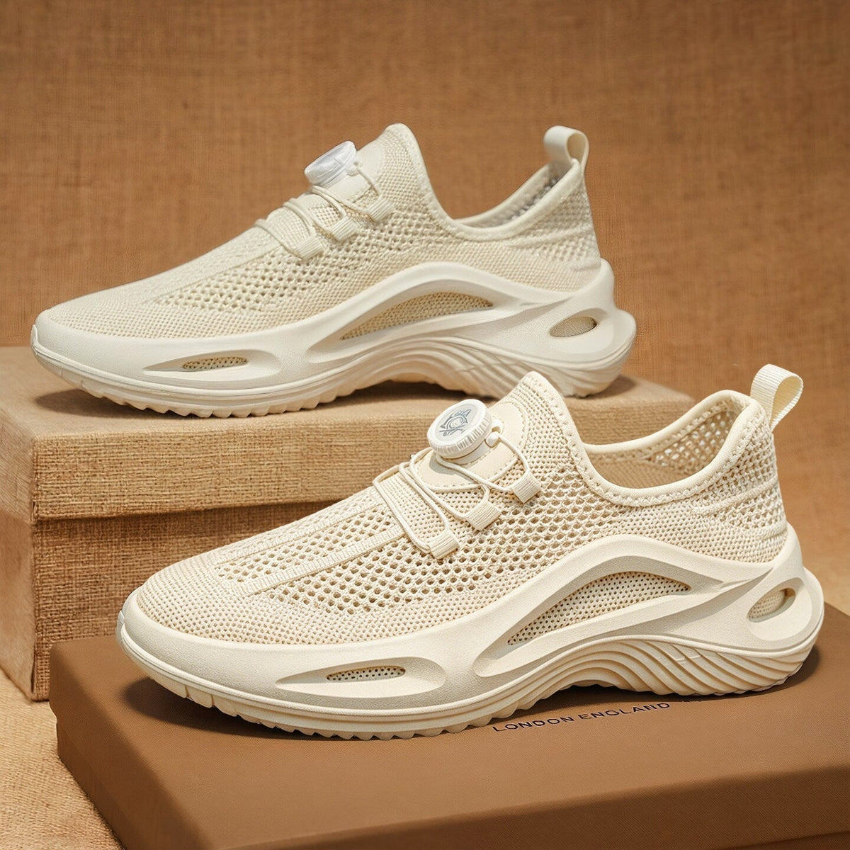 Iván | Zapatillas Deportivas Casual de Malla Transpirable con Sistema Rotativo para Hombre