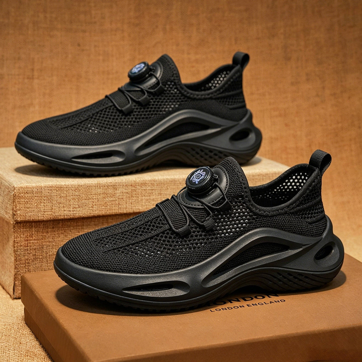 Iván | Zapatillas Deportivas Casual de Malla Transpirable con Sistema Rotativo para Hombre
