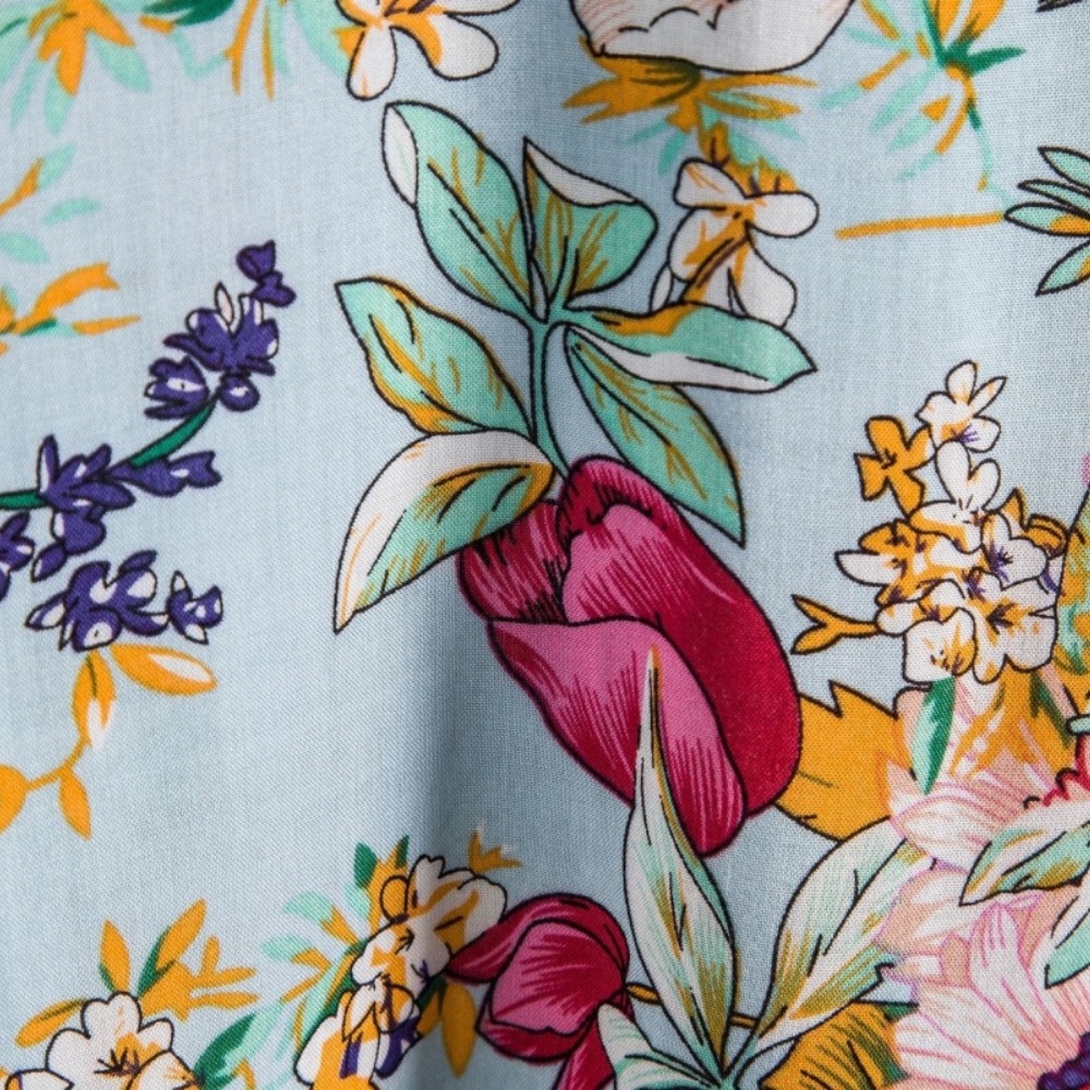 Hawaii Floral | Camisa Hawaiana de Manga Corta Hombre Estampada Floral