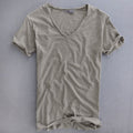 Cuello V Slim | Camiseta Cuello V Slim Fit Hombre Manga Corta
