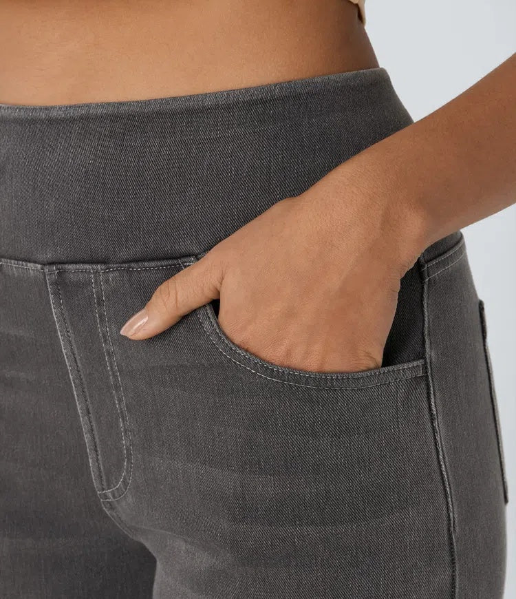 Laia Mujer Jeans Wide Leg de Cintura Alta Pierna Ancha