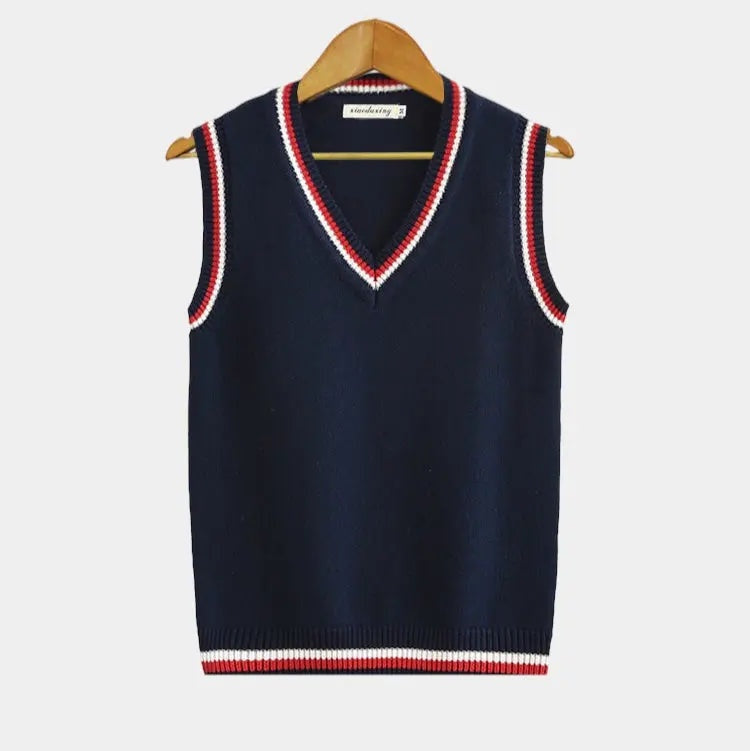 Ismael | Gilet de Punto Cable Knit Hombre Cuello en V