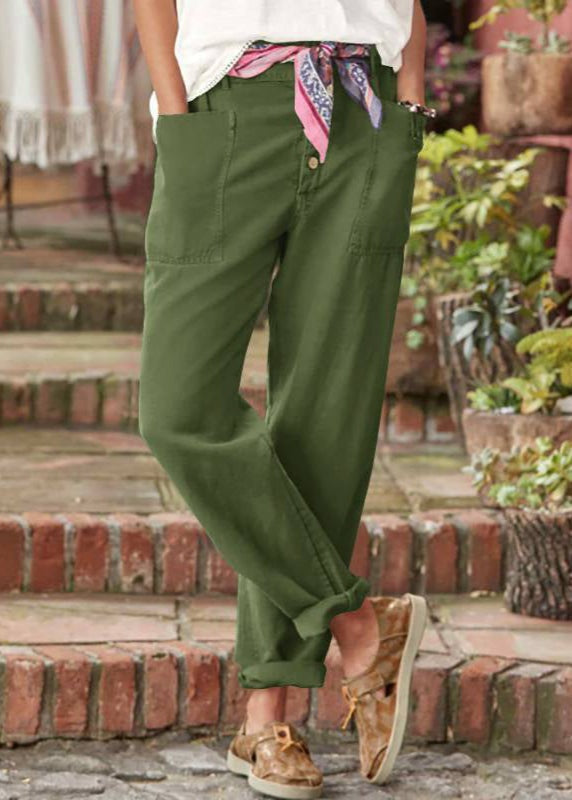 Lorena Mujer Pantalón Chino Casual Bolsillos Delanteros