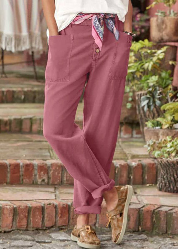 Lorena Mujer Pantalón Chino Casual Bolsillos Delanteros
