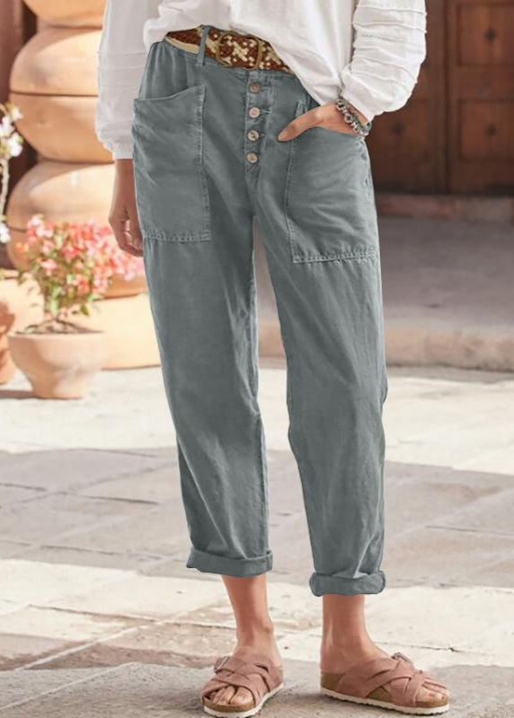 Lorena Mujer Pantalón Chino Casual Bolsillos Delanteros