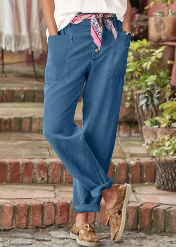 Lorena Mujer Pantalón Chino Casual Bolsillos Delanteros