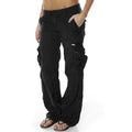 Lorena Mujer Pantalones Cargo Multibolsillos Corte Recto