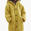 Patricia | Cárdigan Oversize de Punto con Capucha Mujer Botones