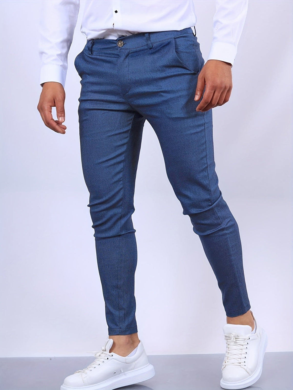 Pantalón Chino Slim Fit Cintura Elástica para Hombre
