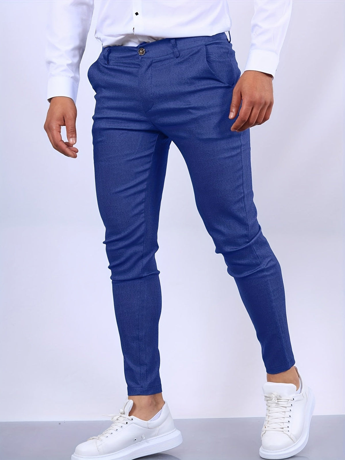 Pantalón Chino Slim Fit Cintura Elástica para Hombre