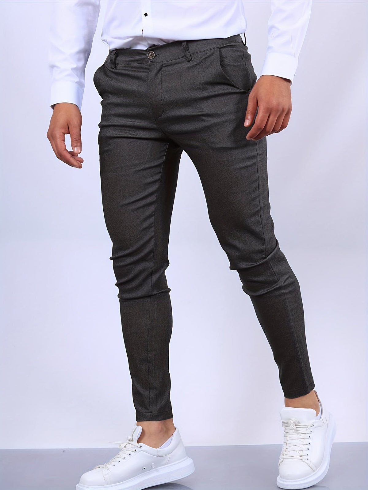 Pantalón Chino Slim Fit Cintura Elástica para Hombre