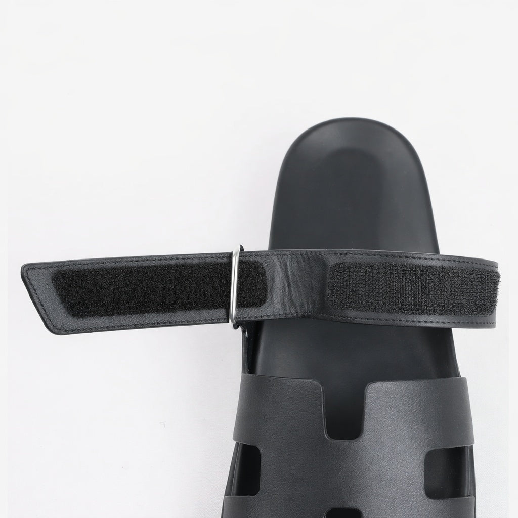 Marcos | Sandalias de Cuero con Velcro y Suela Antideslizante para Hombre