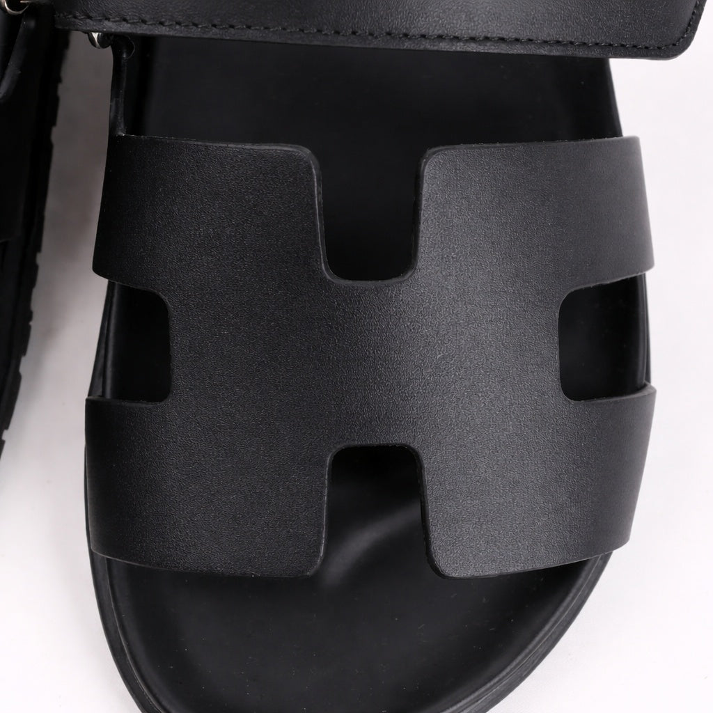 Marcos | Sandalias de Cuero con Velcro Suela Antideslizante para Hombre Edición Verano