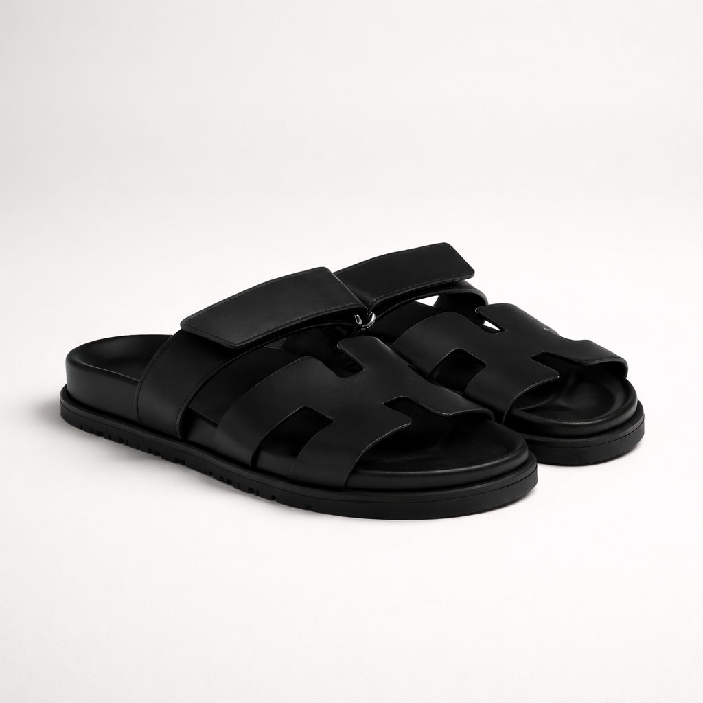 Marcos | Sandalias de Cuero con Velcro Suela Antideslizante para Hombre Edición Verano