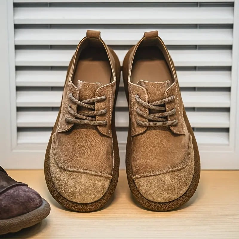 Marcos | Zapatos Derby de Ante con Cordones y Suela Gruesa para Hombre