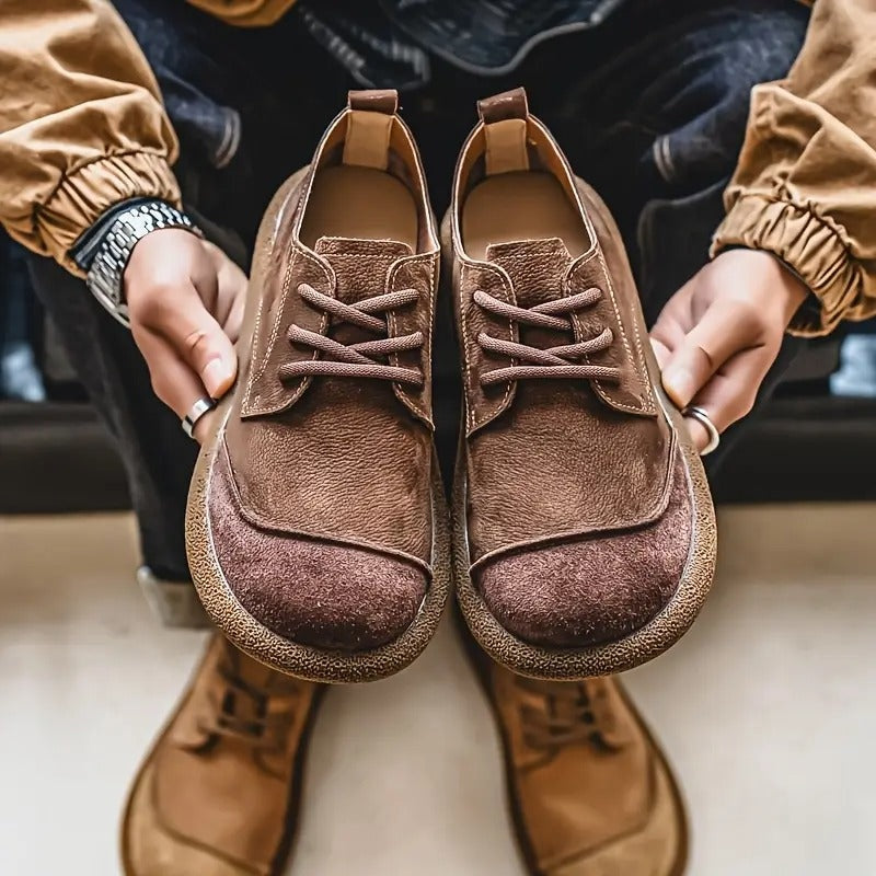 Marcos | Zapatos Derby de Ante con Cordones y Suela Gruesa para Hombre