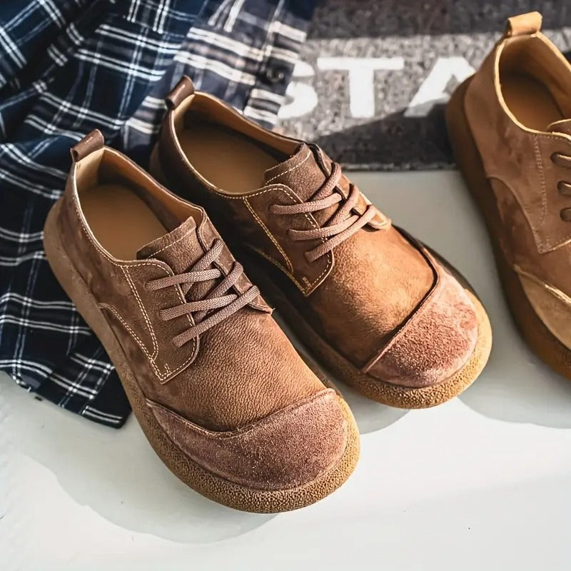 Marcos | Zapatos Derby de Ante con Cordones y Suela Gruesa para Hombre