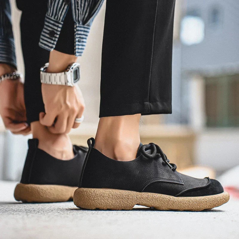 Marcos | Zapatos Derby de Ante con Cordones y Suela Gruesa para Hombre
