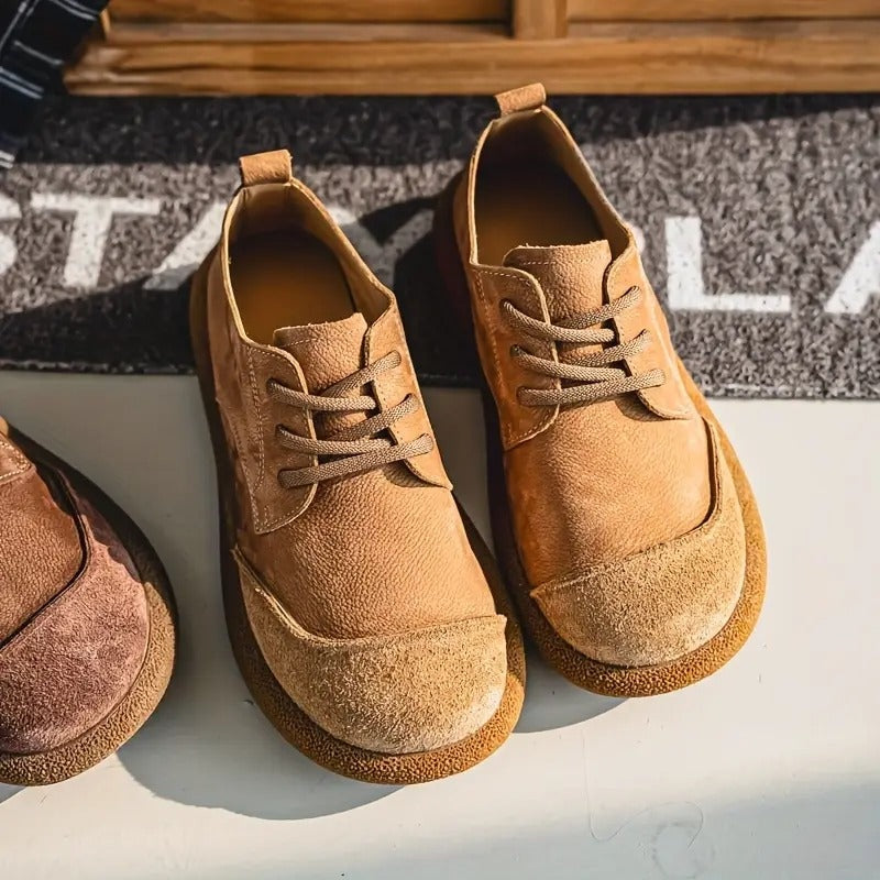 Marcos | Zapatos Derby de Ante con Cordones y Suela Gruesa para Hombre