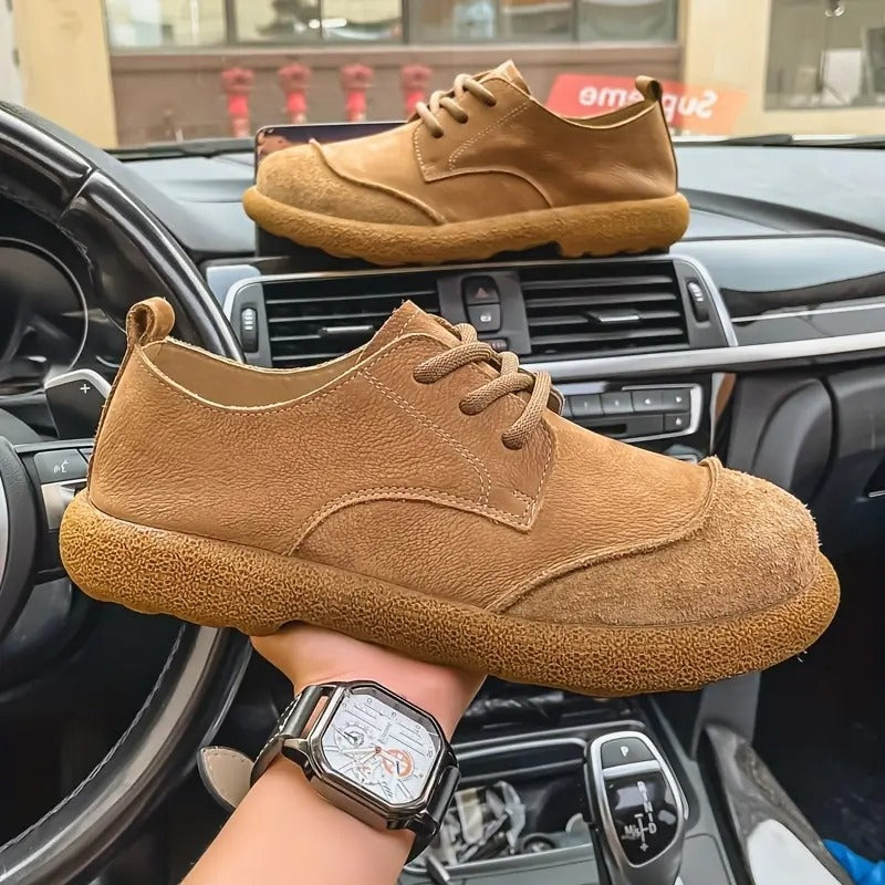Marcos | Zapatos Derby de Ante con Cordones y Suela Gruesa para Hombre