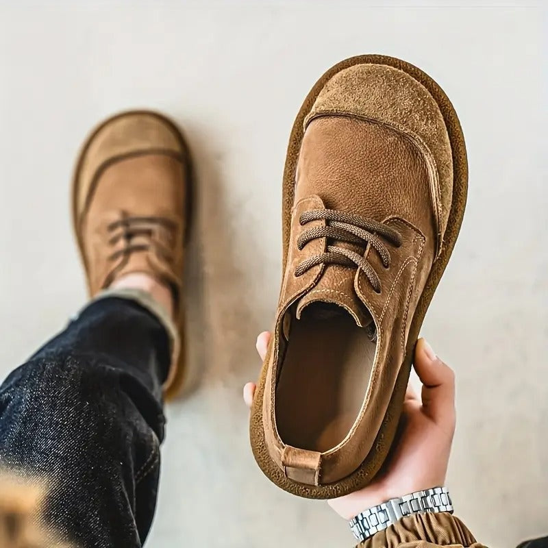 Marcos | Zapatos Derby de Ante con Cordones y Suela Gruesa para Hombre