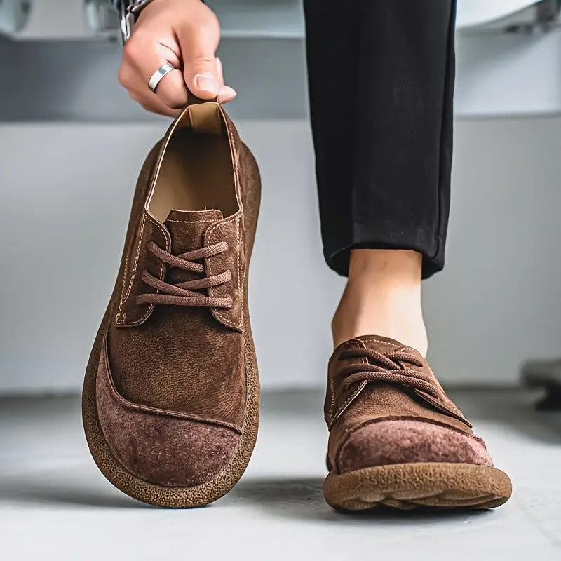 Marcos | Zapatos Derby de Ante con Cordones y Suela Gruesa para Hombre