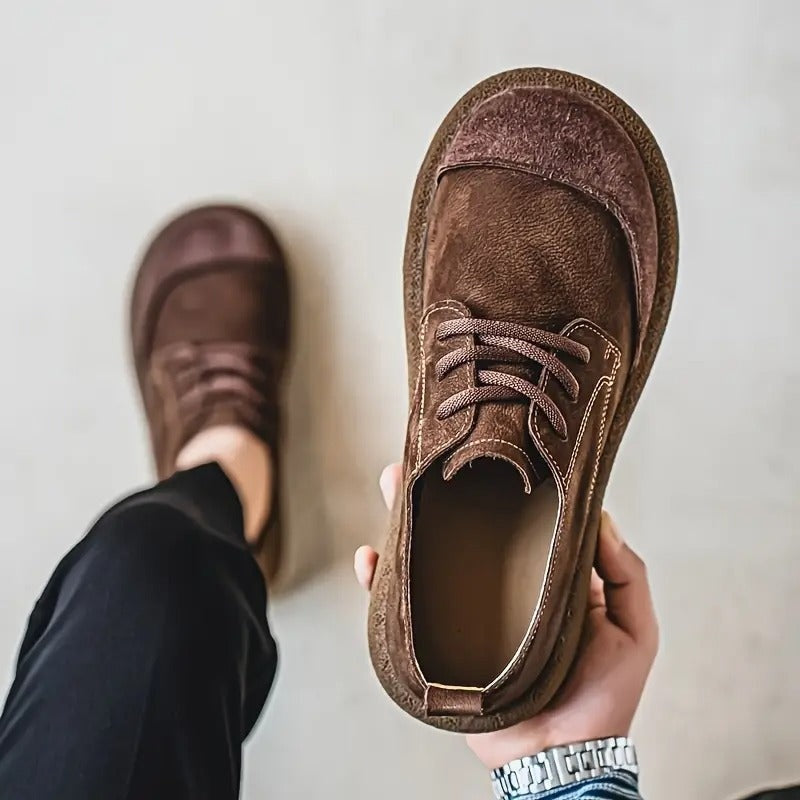 Marcos | Zapatos Derby de Ante con Cordones y Suela Gruesa para Hombre
