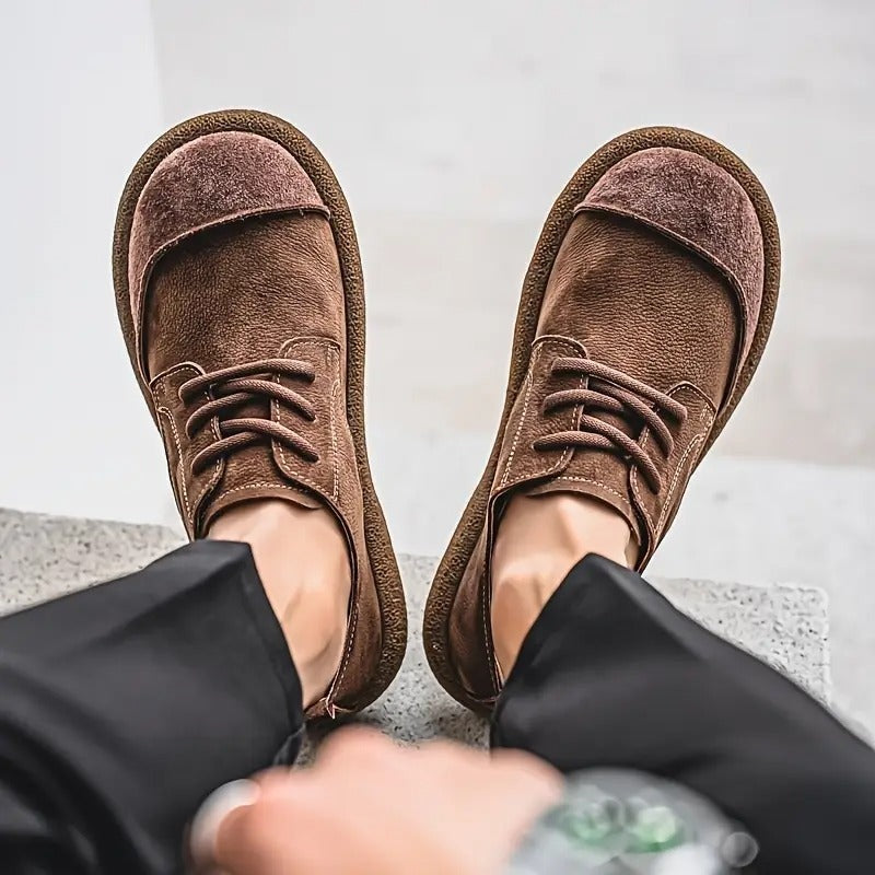 Marcos | Zapatos Derby de Ante con Cordones y Suela Gruesa para Hombre