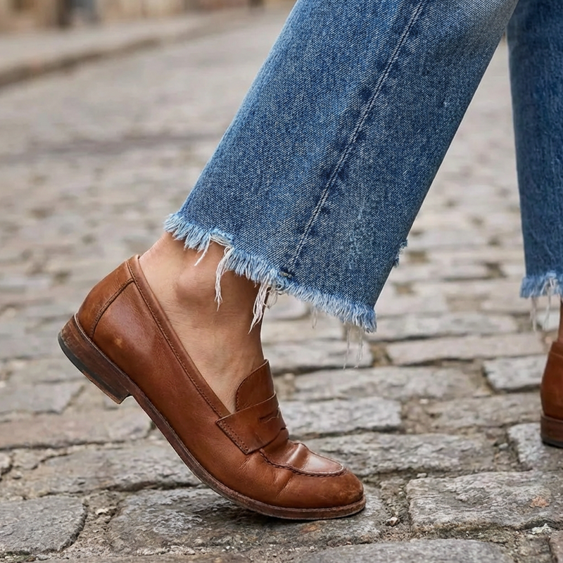 Marisol Mujer Jeans Rectos Destroyed Cintura Alta Cropped