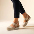 Sandalias de Cuña Espadrille Slingback con Elástico para Mujer