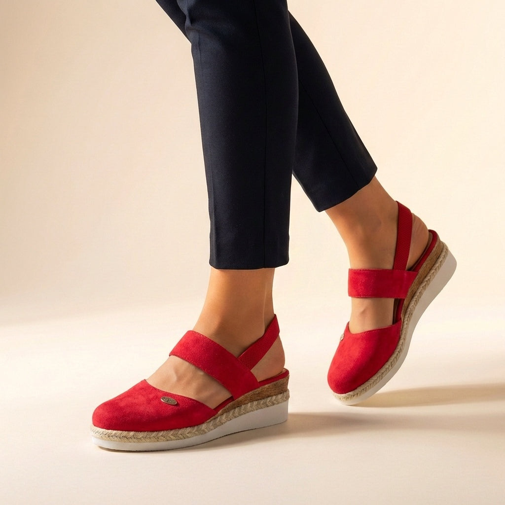 Sandalias de Cuña Espadrille Slingback con Elástico para Mujer