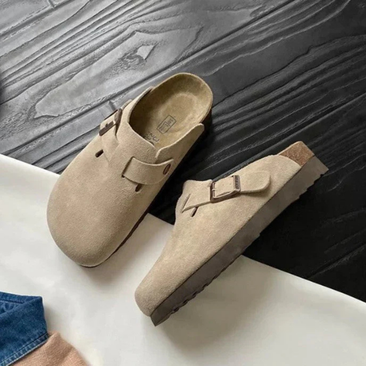 Mateo | Sandalias Tipo Birkenstock con Hebilla Ajustable para Hombre