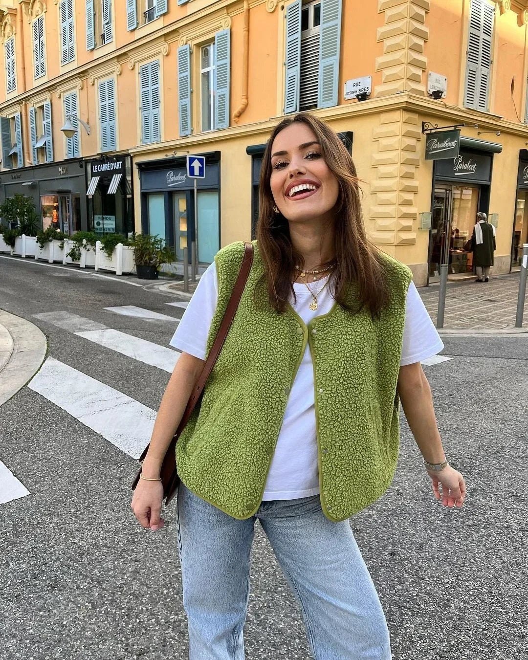 Valeria | Chaleco Borreguillo Mujer Cuello V Sin Mangas