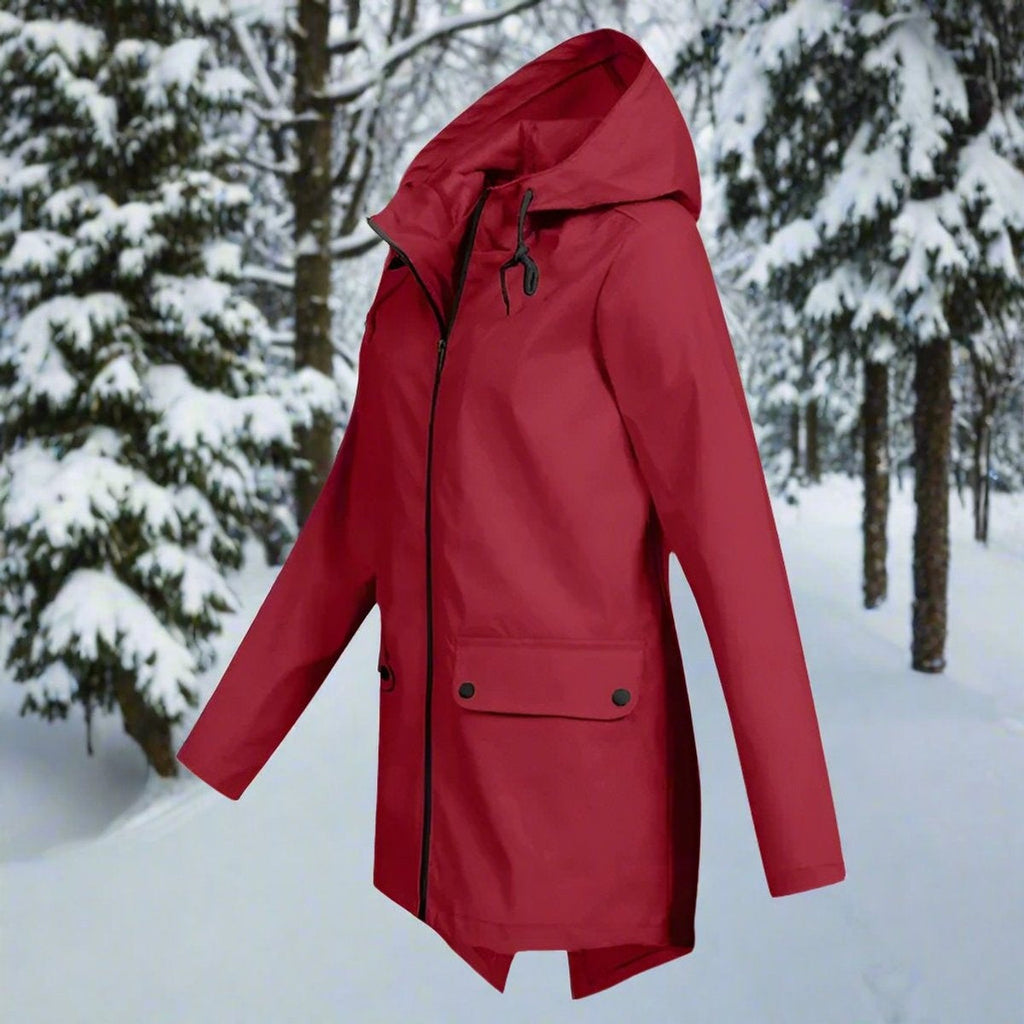 Parka Impermeable con Capucha para Mujer