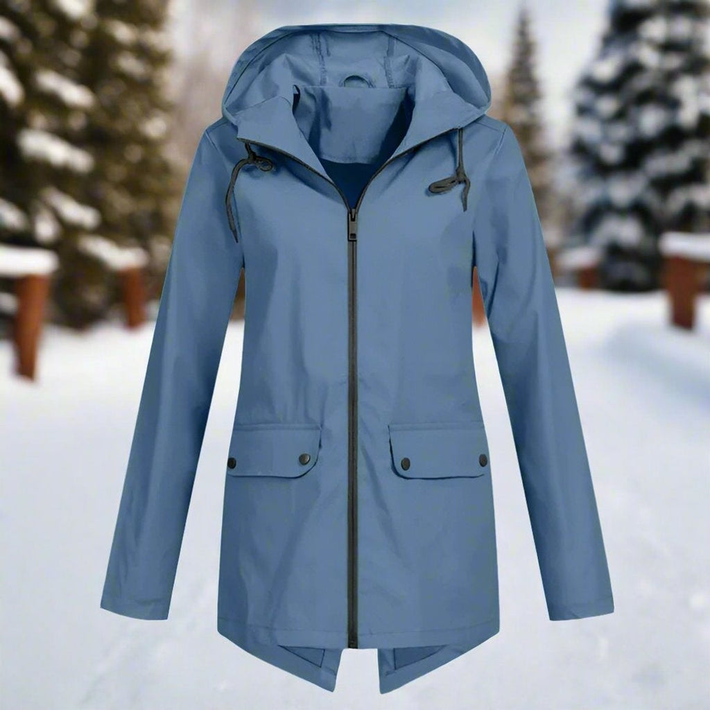 Parka Impermeable con Capucha para Mujer