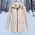 Parka Impermeable con Capucha para Mujer