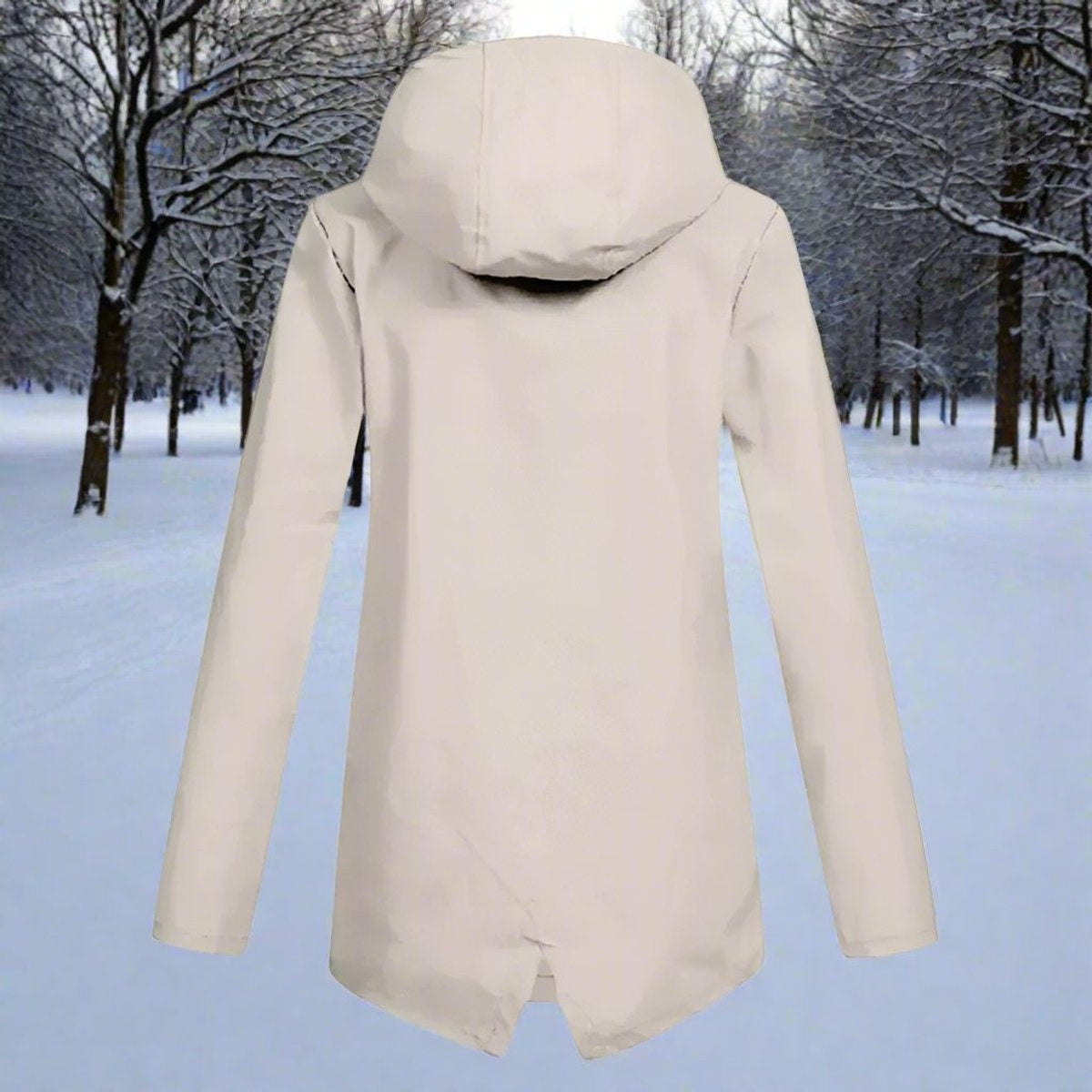 Parka Impermeable con Capucha para Mujer