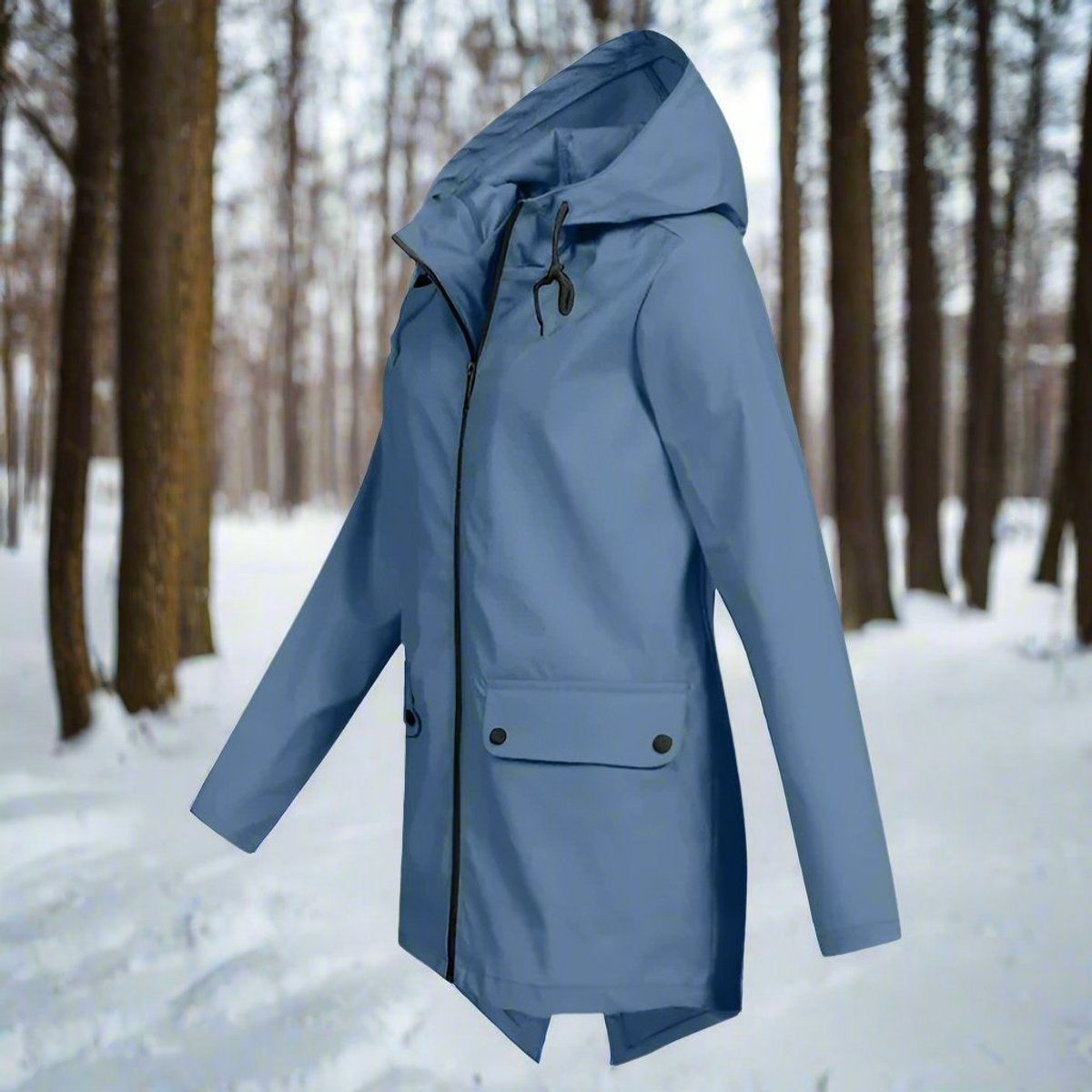 Parka Impermeable con Capucha para Mujer