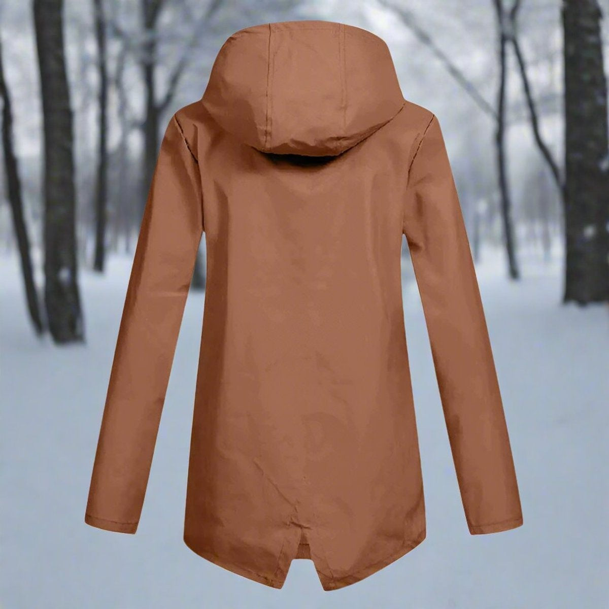 Parka Impermeable con Capucha para Mujer