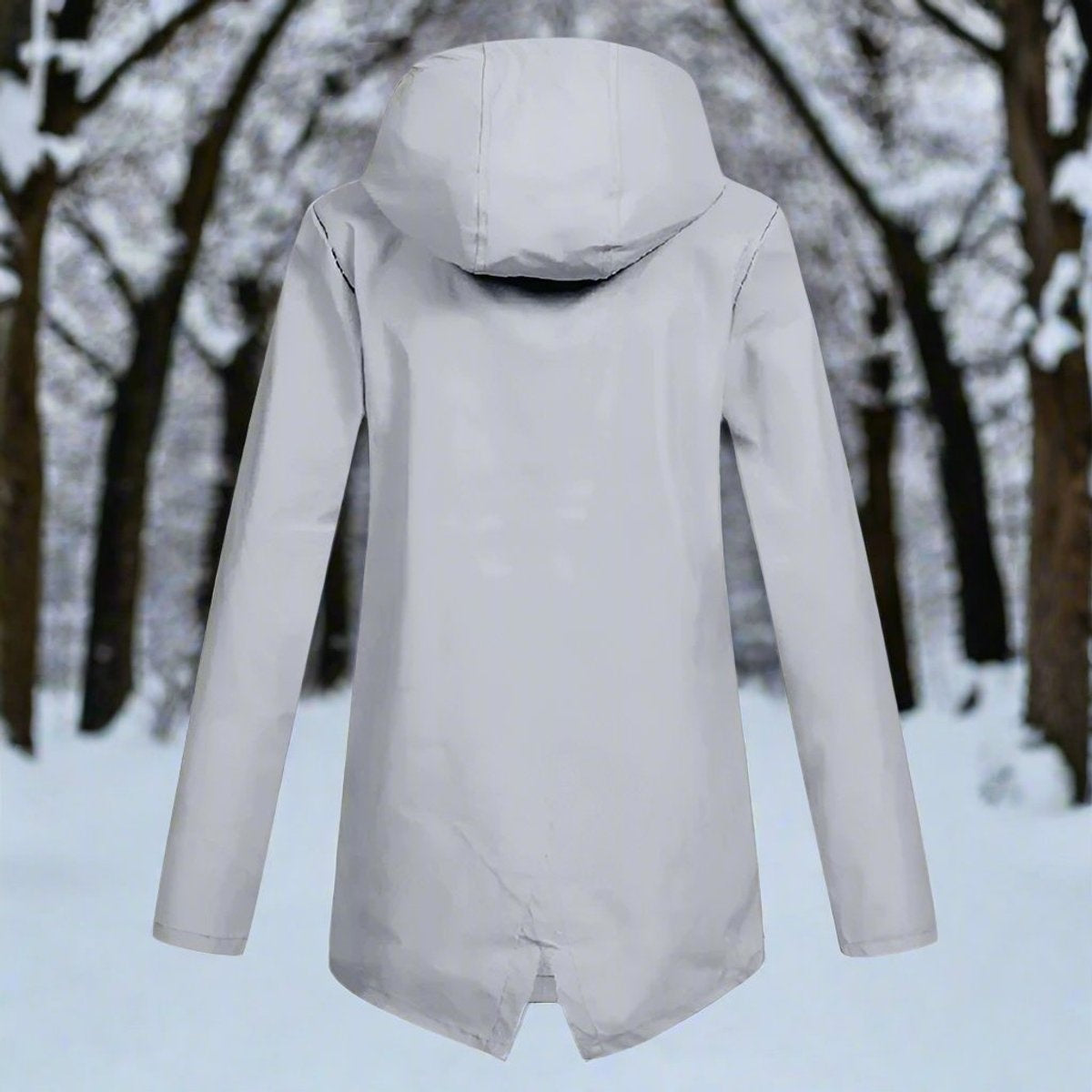 Parka Impermeable con Capucha para Mujer